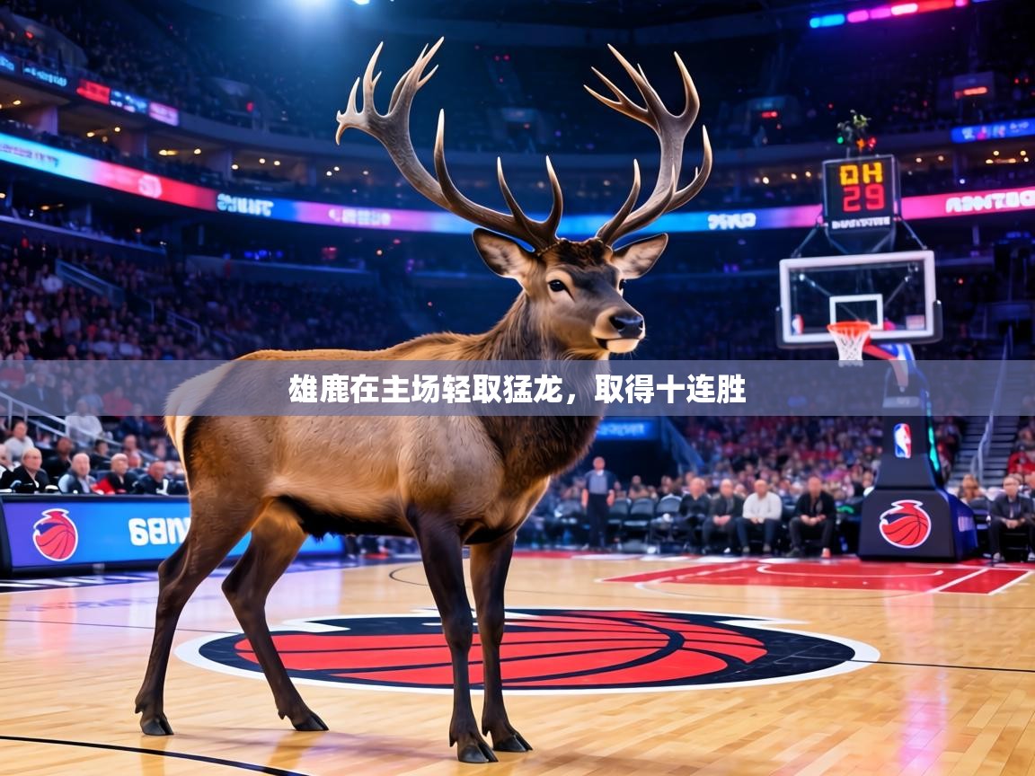 雄鹿在主场轻取猛龙，取得十连胜